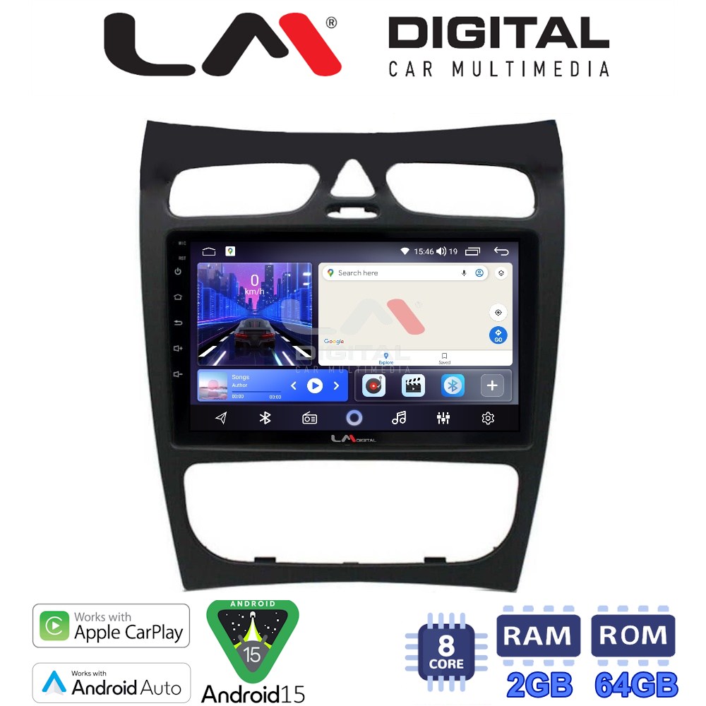 LM Digital - LM ZW8812 GPS Οθόνη OEM Multimedia Αυτοκινήτου για Mercedes CLK (W209) 2000 > 2004 (CarPlay/AndroidAuto/BT/GPS/WIFI)