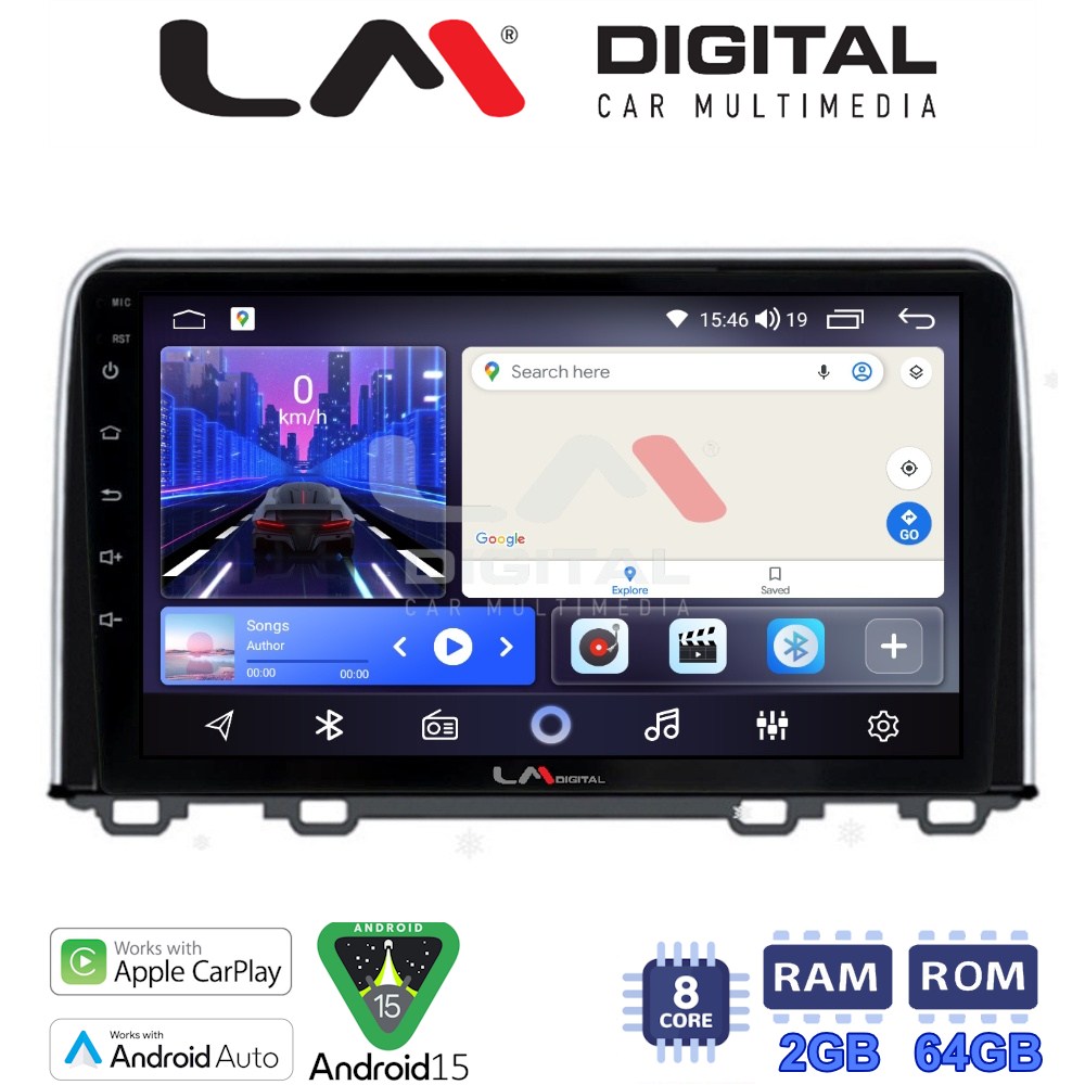 LM Digital - LM ZW8813 GPS Οθόνη OEM Multimedia Αυτοκινήτου για HONDA  CRV 2017> (CarPlay/AndroidAuto/BT/GPS/WIFI)