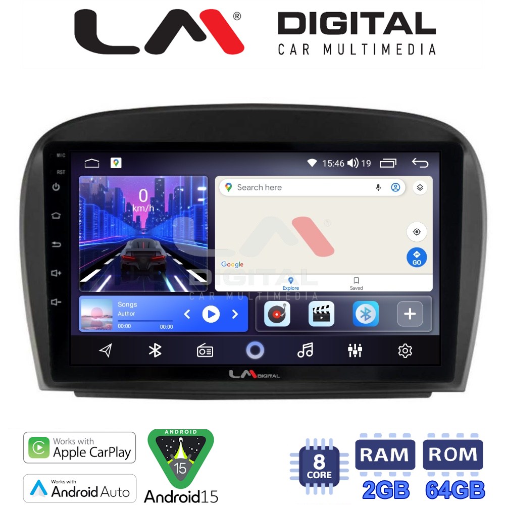 LM Digital - LM ZW8817 GPS Οθόνη OEM Multimedia Αυτοκινήτου για Mercedes SL 2009 > 2014 (CarPlay/AndroidAuto/BT/GPS/WIFI)