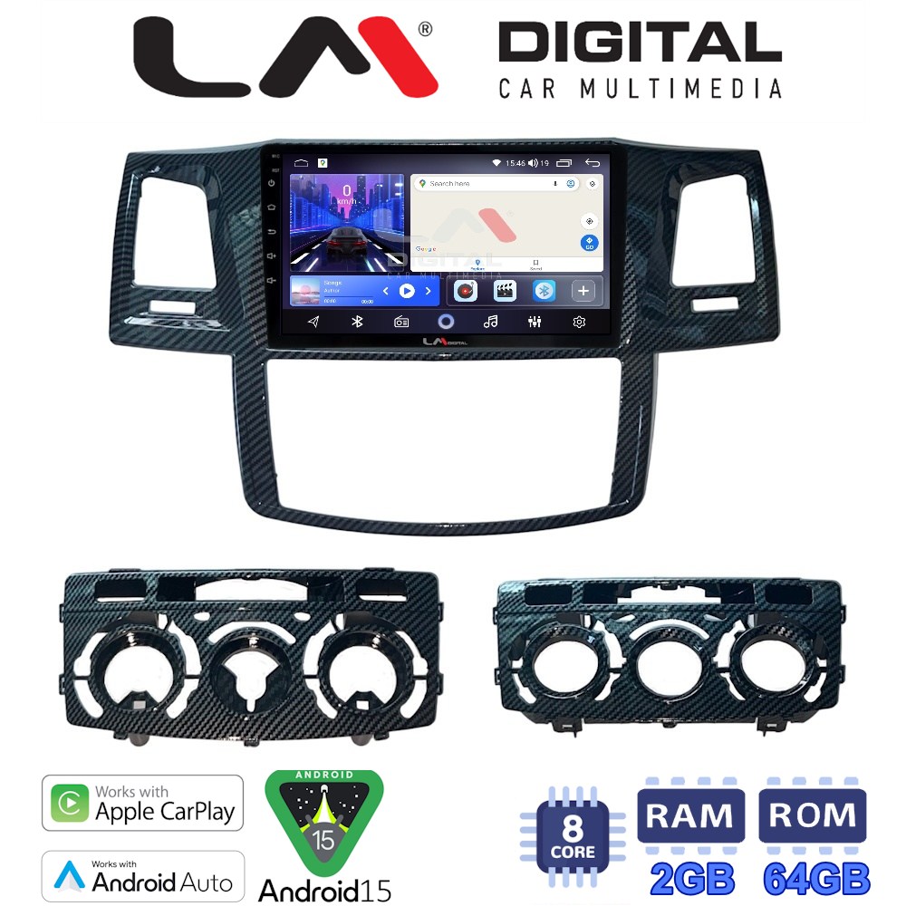 LM Digital - LM ZW8821 GPS Οθόνη OEM Multimedia Αυτοκινήτου για TOYOTA HILUX 2005>2016 (CarPlay/AndroidAuto/BT/GPS/WIFI)