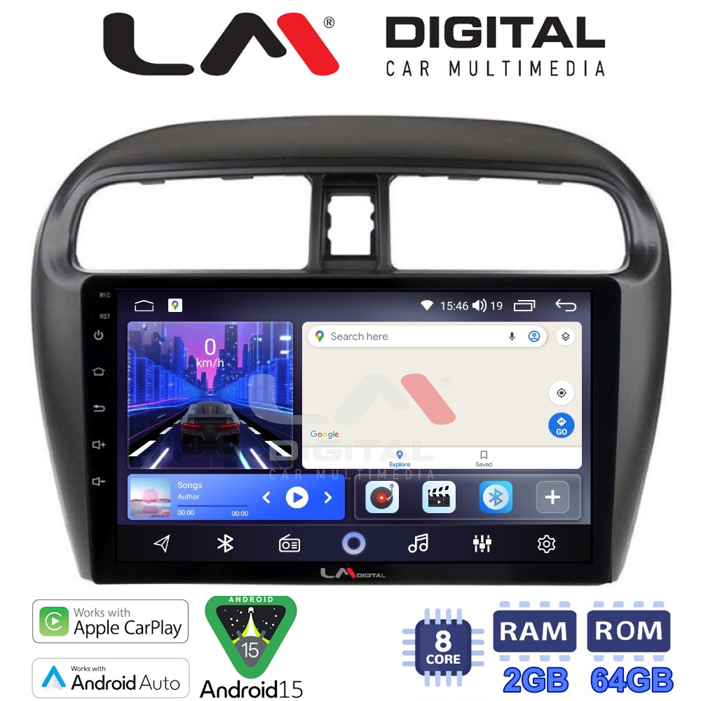 LM Digital - LM ZW8850 GPS Οθόνη OEM Multimedia Αυτοκινήτου για Mitsubishi Spacestar 2013> (CarPlay/AndroidAuto/BT/GPS/WIFI)