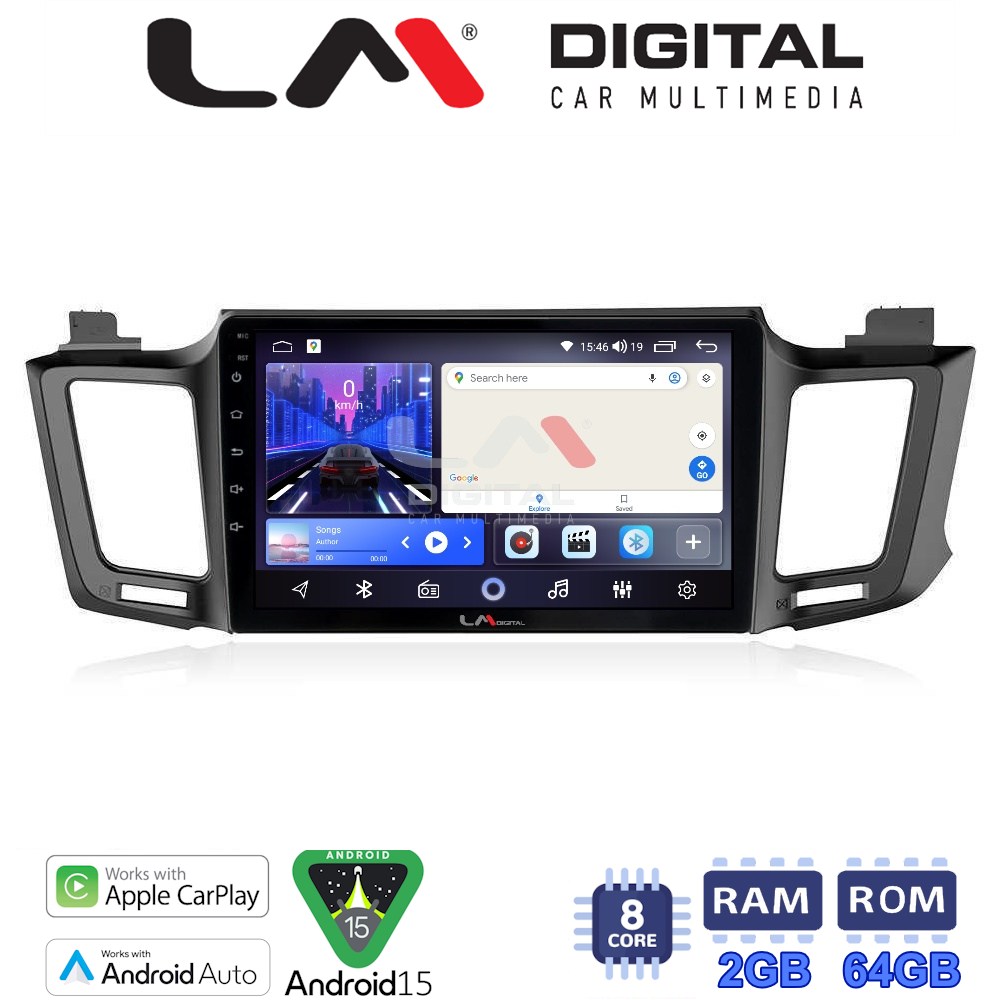 LM Digital - LM ZW8947 GPS Οθόνη OEM Multimedia Αυτοκινήτου για TOYOTA RAV 4  2013 > 2020 (CarPlay/AndroidAuto/BT/GPS/WIFI)