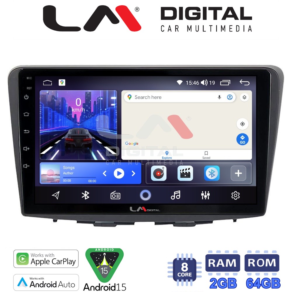 LM Digital - LM ZW8955 GPS Οθόνη OEM Multimedia Αυτοκινήτου για Suzuki Baleno 2015 > (CarPlay/AndroidAuto/BT/GPS/WIFI)