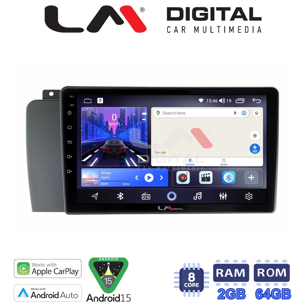 LM Digital - LM ZW8957 GPS Οθόνη OEM Multimedia Αυτοκινήτου για VOLVO V70-S60- XC70 2004 > 2007 (CarPlay/AndroidAuto/BT/GPS/WIFI)