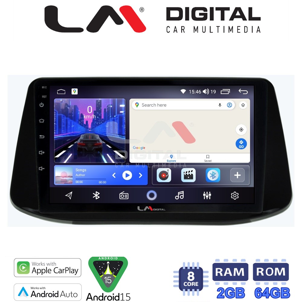 LM Digital - LM ZW8960 GPS Οθόνη OEM Multimedia Αυτοκινήτου για Hyundai i30 2018> (CarPlay/AndroidAuto/BT/GPS/WIFI)