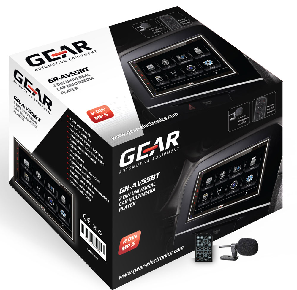Οθόνη GEAR Universal iOS/iPlay - Mp5 GR-AV55BT (6.9inch)