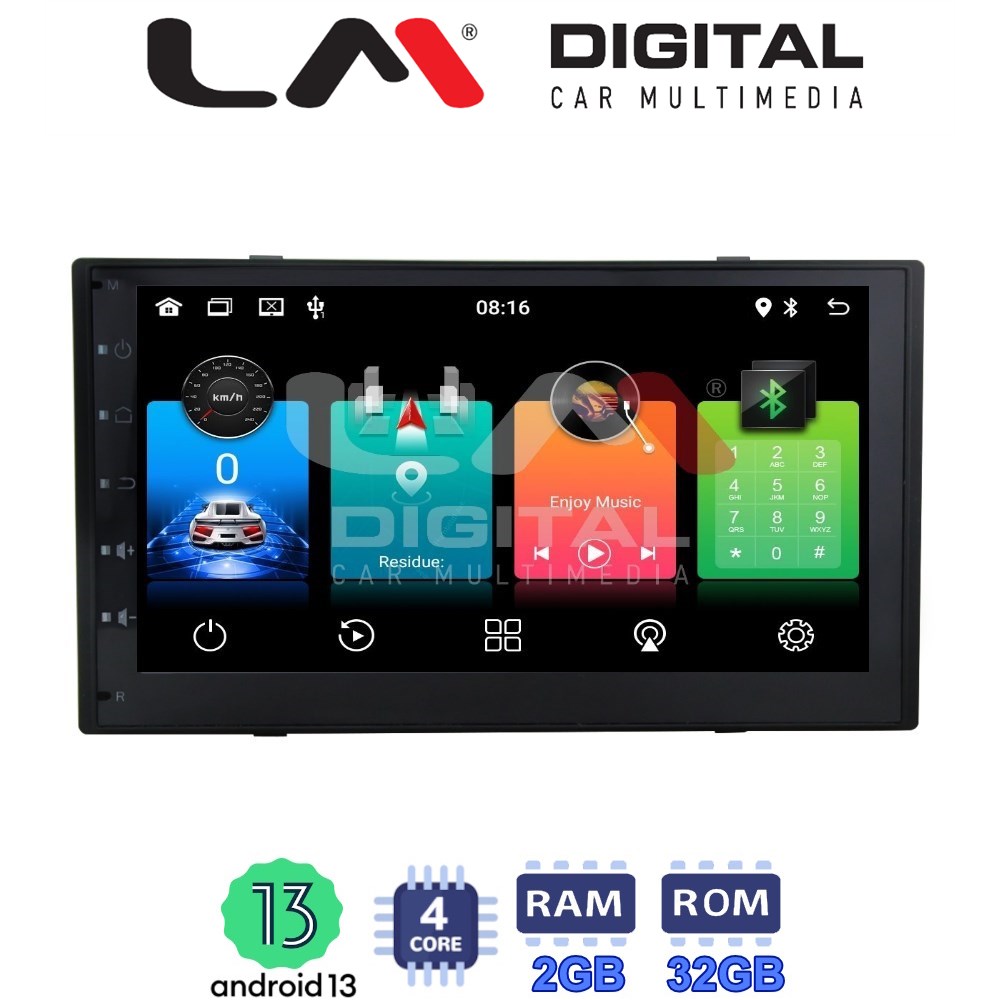 Οθόνη Multimedia LM Digital L4900 GPS Με Bluetooth / GPS / WiFi (2-DIN)