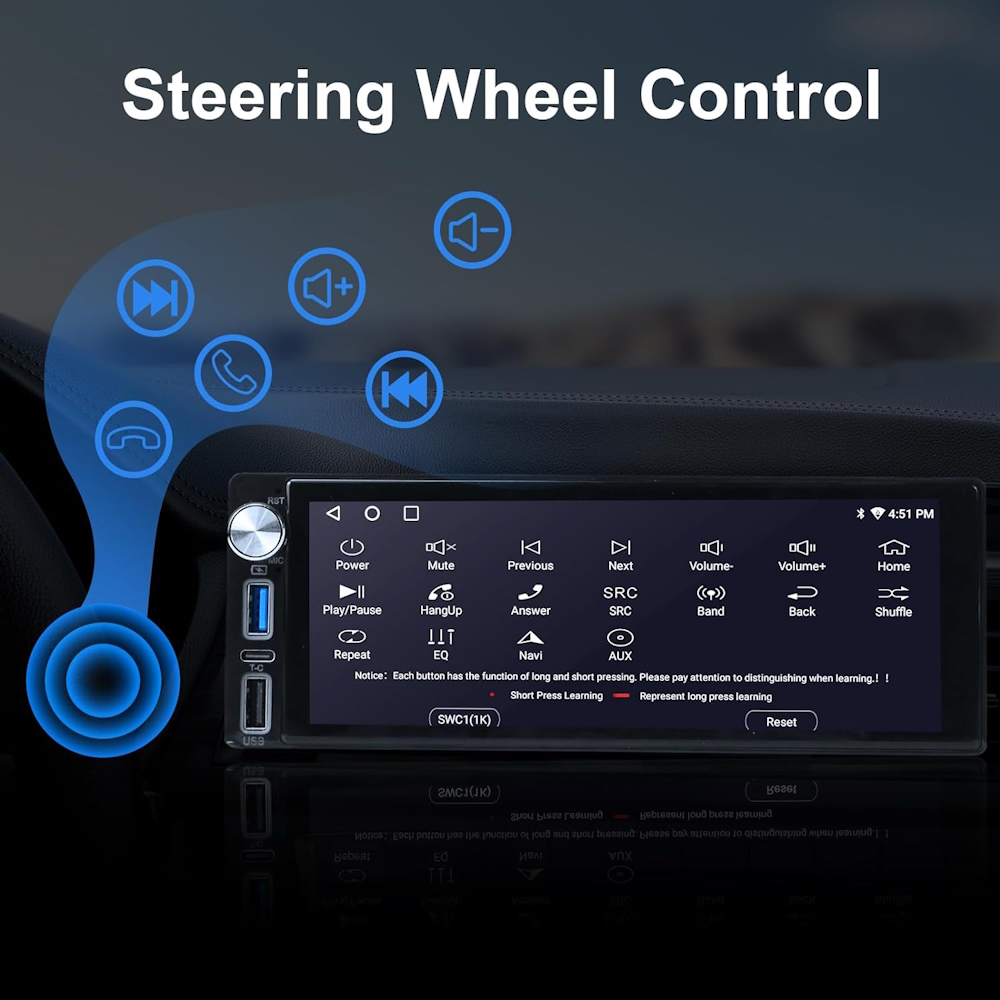Οθόνη Multimedia LM Digital V4555 GPS Με CarPlay / Android Auto / BT / GPS / WIFI / GPRS