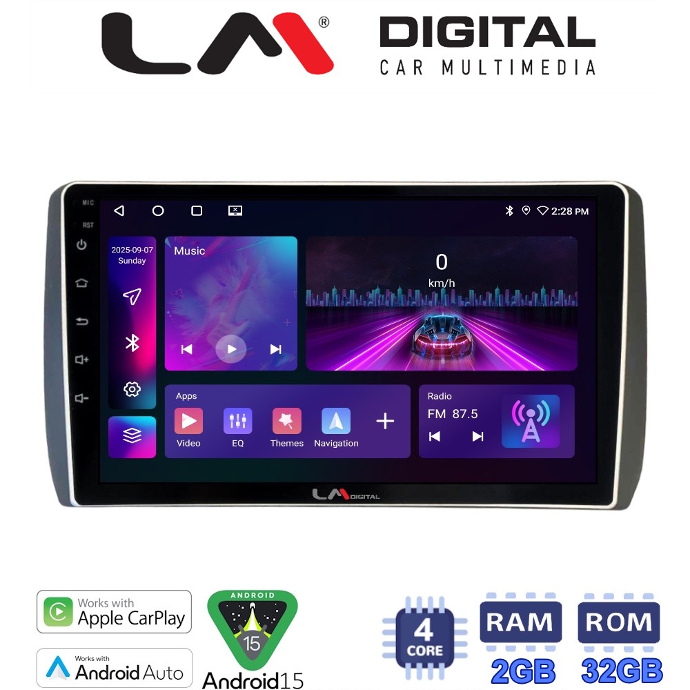 Οθόνη Multimedia LM Digital ZA4885 GPS Με Apple CarPlay / Android Auto / BT / GPS / WiFi / GPRS Για TOYOTA URBAN / IST 2007 - 2016