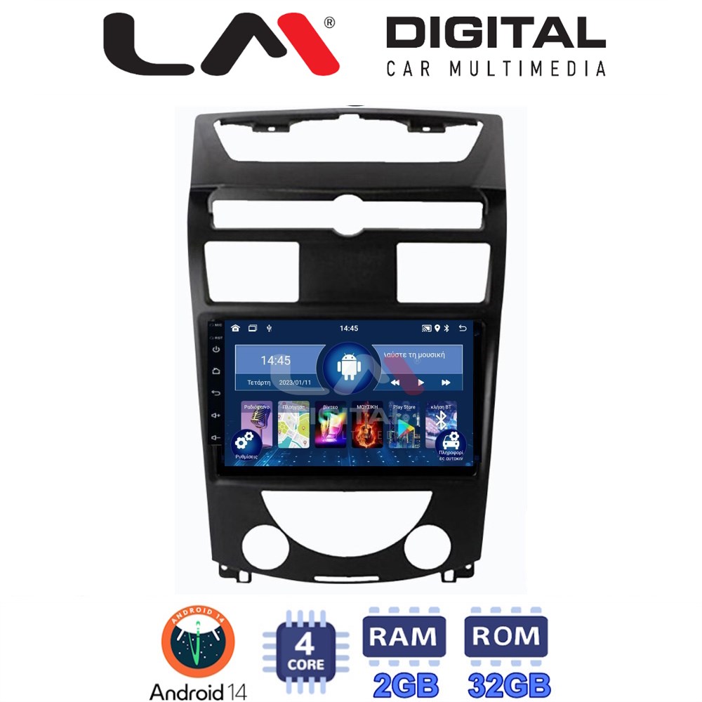 Οθόνη Multimedia LM Digital ZL4014 GPS Με BT / GPS / WiFi Για SSANGYONG REXTON 2006 - 2015