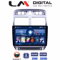Οθόνη Multimedia LM Digital ZL4017 GPS Με BT / GPS / WiFi Για PEUGEOT 307 2001 - 2008
