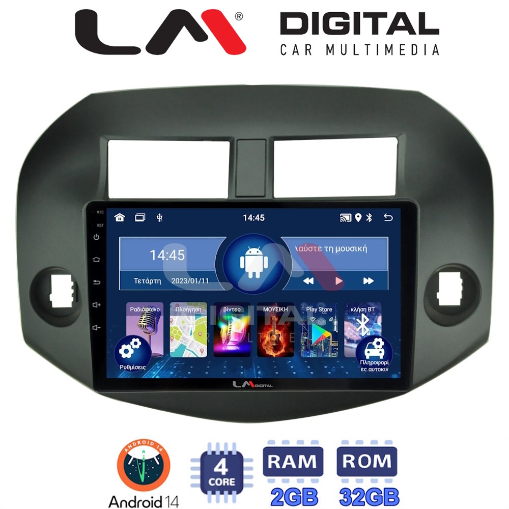 Οθόνη Multimedia LM Digital ZL4018B GPS Με BT / GPS / WiFi / GPRS Για TOYOTA RAV4 2007 - 2012