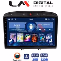 Οθόνη Multimedia LM Digital ZL4083 GPS Με BT / GPS / WiFi Για PEUGEOT 308 2007 - 2012