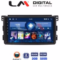 Οθόνη Multimedia LM Digital ZL4087 GPS Με BT / GPS / WiFi Για SMART 2007 - 2010