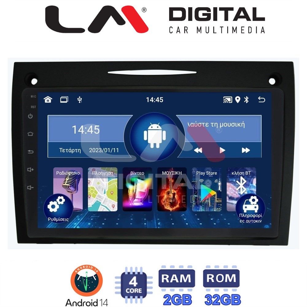 Οθόνη Multimedia LM Digital ZL4096 GPS Με BT / GPS / WiFi Για MERCEDES SLK (W171)
