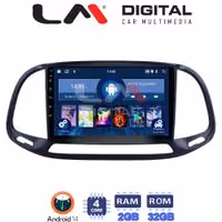 Οθόνη Multimedia LM Digital ZL4197 GPS Με BT / GPS / WiFi Για FΙΑΤ DOBLO / COMBO 2015 - 2018