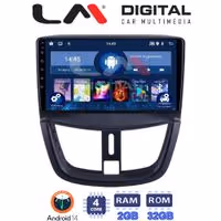 Οθόνη Multimedia LM Digital ZL4207 GPS Με BT / GPS / WiFi Για PEUGEOT 207 2007 - 2013