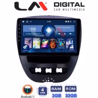 Οθόνη Multimedia LM Digital ZL4560 GPS Με BT / GPS / WiFi Για TOYOTA AYGO / CITROEN C1 / PEUGEOT 107 2005 - 2014