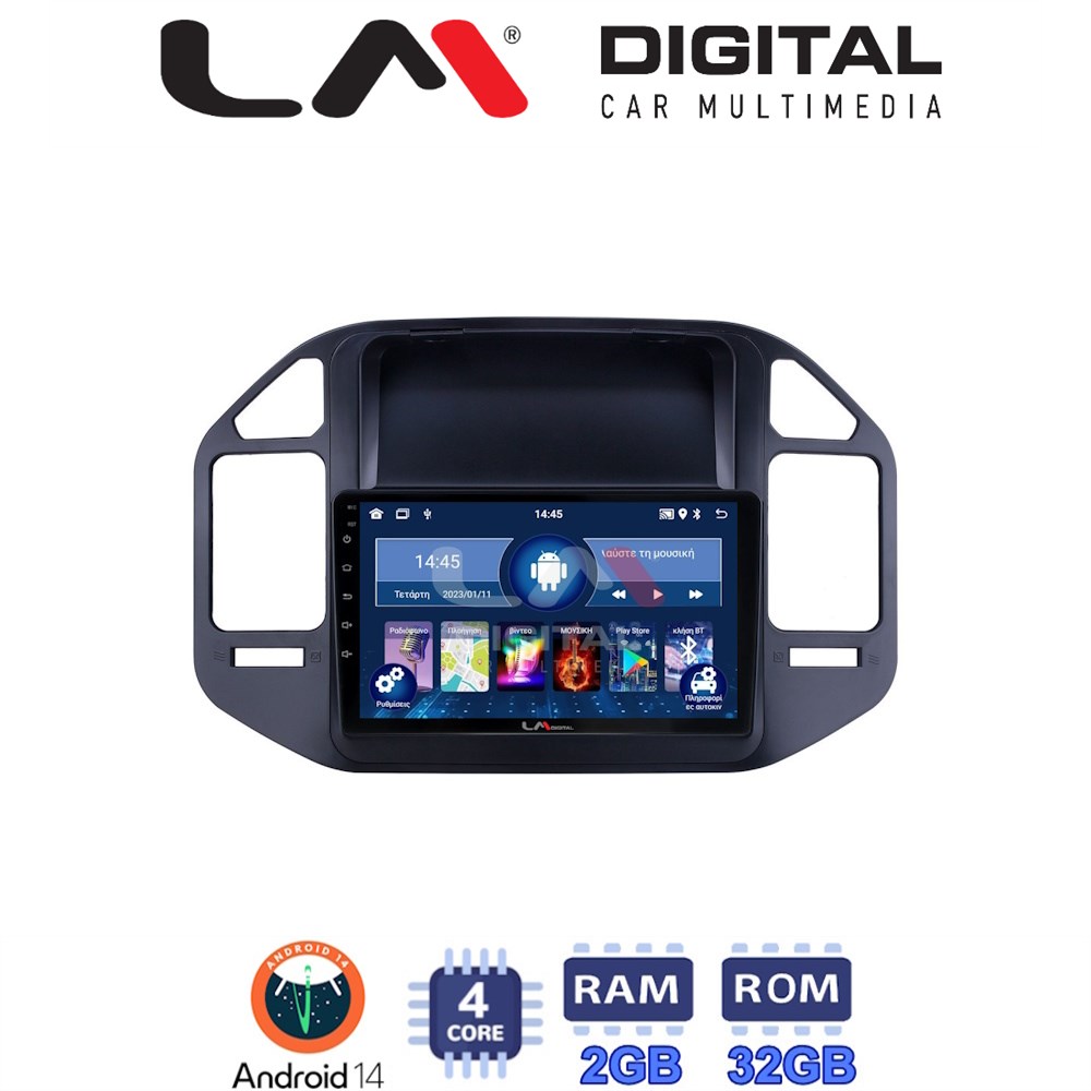 Οθόνη Multimedia LM Digital ZL4990 GPS Με BT / GPS / WiFi / GPRS Για MITSUBISHI PAJERO 1999 - 2006