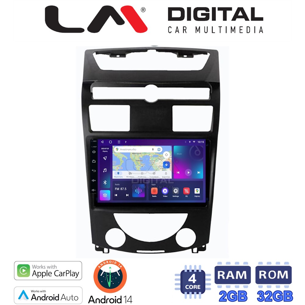 Οθόνη Multimedia LM Digital ZN4014 GPS Με Apple CarPlay / Android Auto / BT / GPS / WiFi / GPRS Για SSANGYONG REXTON 2006 - 2015