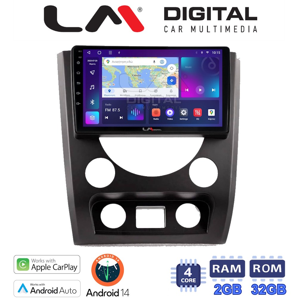 Οθόνη Multimedia LM Digital ZN4014A GPS Με Apple CarPlay / Android Auto / BT / GPS / WiFi / GPRS Για SSANGYONG REXTON 2015 - 2016