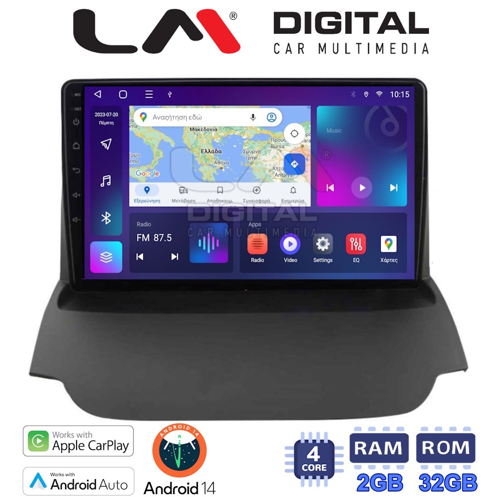 Οθόνη Multimedia LM Digital ZN4039 GPS Με Apple CarPlay / Android Auto / BT / GPS / WiFi / GPRS Για FORD ECOSPORT 2012 - 2017