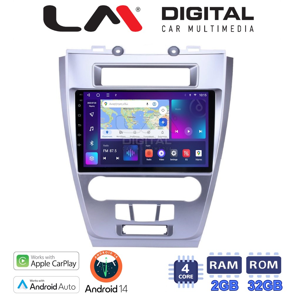 Οθόνη Multimedia LM Digital ZN4047 GPS Με Apple CarPlay / Android Auto / BT / GPS / WiFi / GPRS Για FORD FUSION 2012 - 2017