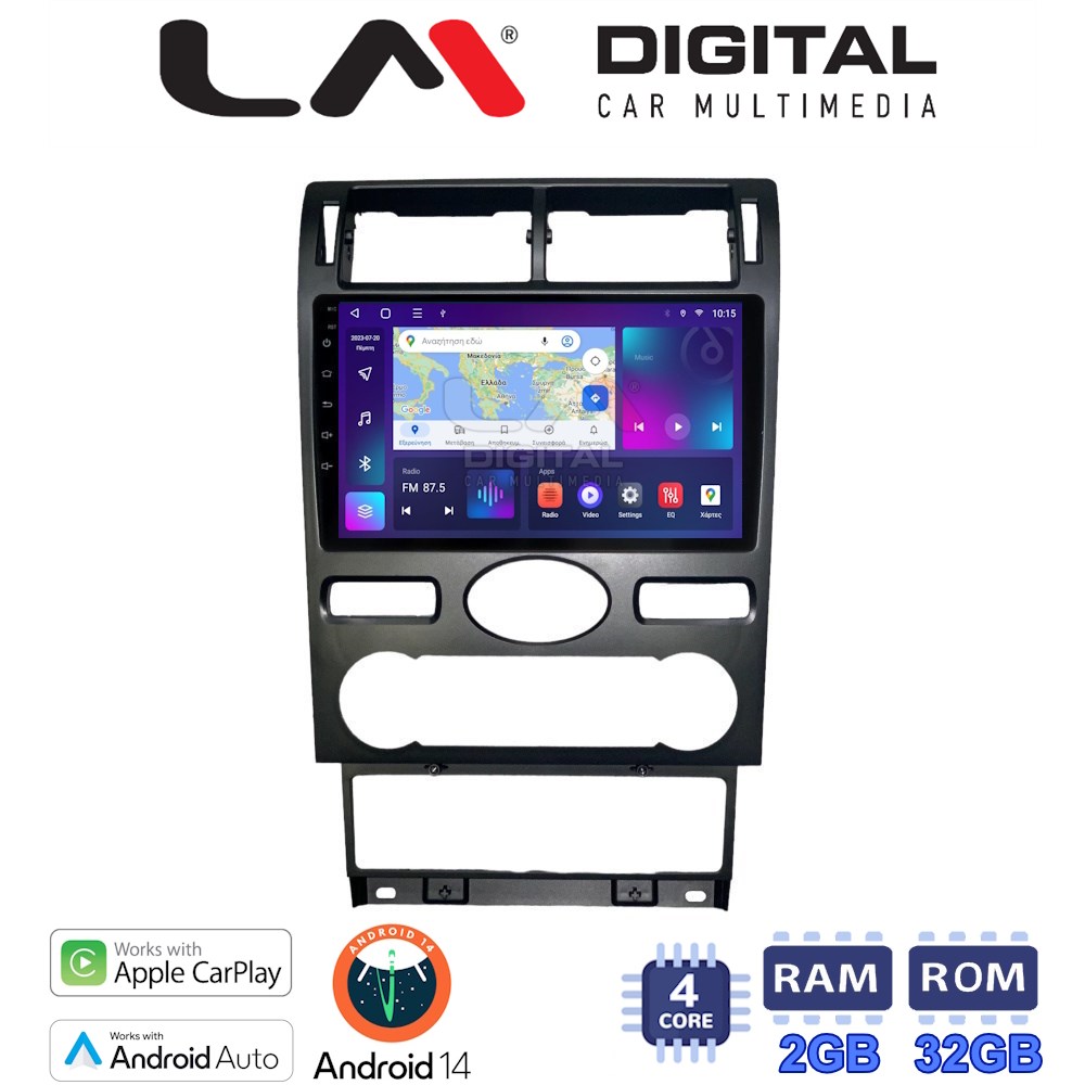 Οθόνη Multimedia LM Digital ZN4104 GPS Με Apple CarPlay / Android Auto / BT / GPS / WiFi / GPRS Για FORD MONDEO 2003 - 2006