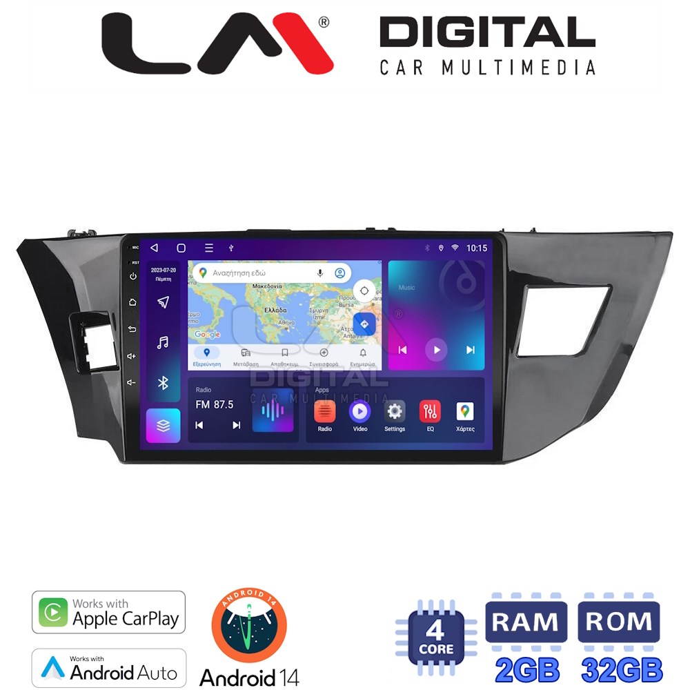 Οθόνη Multimedia LM Digital ZN4126 GPS Με Apple CarPlay / Android Auto / BT / GPS / WiFi / GPRS Για TOYOTA COROLLA 2013 - 2016