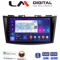 Οθόνη Multimedia LM Digital ZN4179 GPS Με Apple CarPlay / Android Auto / BT / GPS / WiFi / GPRS Για SUZUKI SWIFT 2011 - 2016
