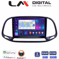 Οθόνη Multimedia LM Digital ZN4197 GPS Με Apple CarPlay / Android Auto / BT / GPS / WiFi / GPRS Για FIAT DOBLO / COMBO 2015 - 2018