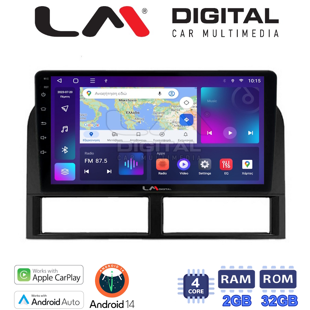 Οθόνη Multimedia LM Digital ZN4201 GPS Με Apple CarPlay / Android Auto / BT / GPS / WiFi / GPRS Για JEEP GRAND CHEROKEE 1999 - 2004