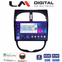 Οθόνη Multimedia LM Digital ZN4206 GPS Με Apple CarPlay / Android Auto / BT / GPS / WiFi / GPRS Για PEUGEOT 206 2002 - 2006