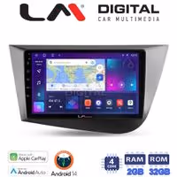 Οθόνη Multimedia LM Digital ZN4217 GPS Με Apple CarPlay / Android Auto / BT / GPS / WiFi / GPRS Για SEAT LEON 2005 - 2012