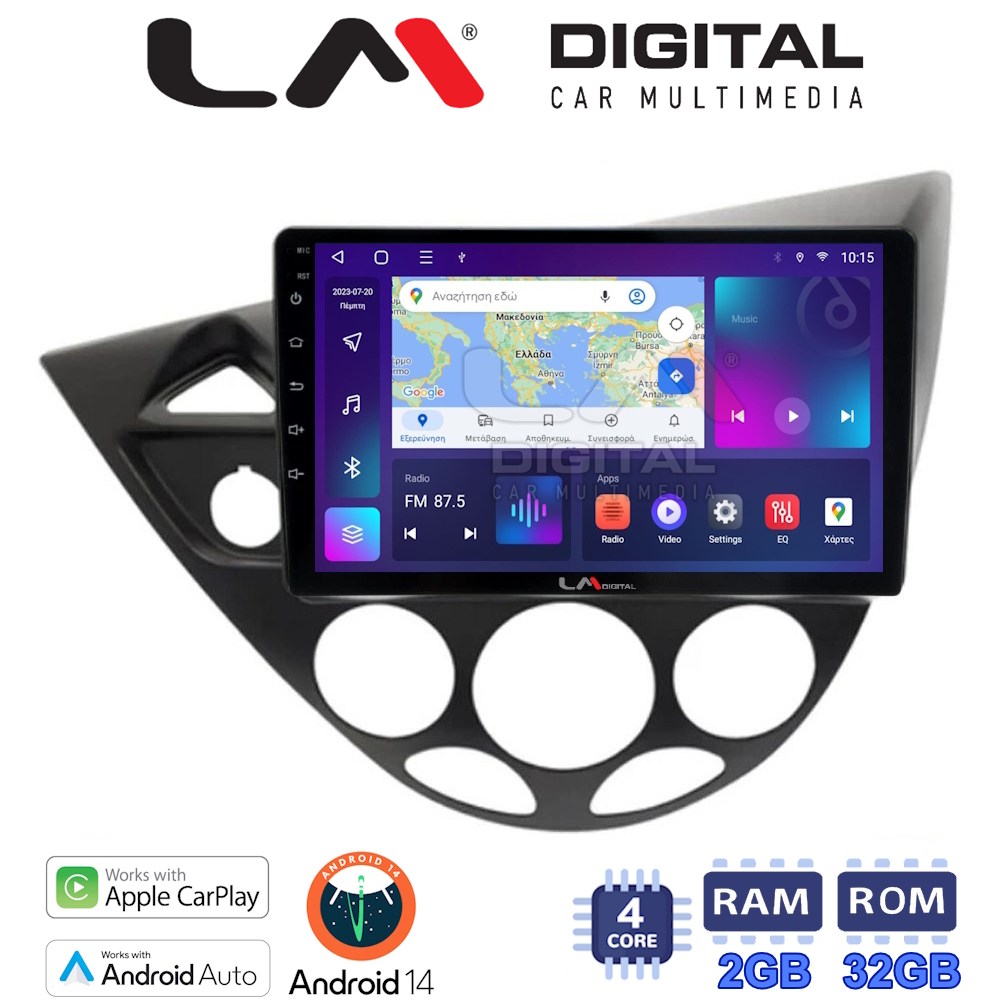 Οθόνη Multimedia LM Digital ZN4236 GPS Με Apple CarPlay / Android Auto / BT / GPS / WiFi / GPRS Για FORD FOCUS 1998 - 2004