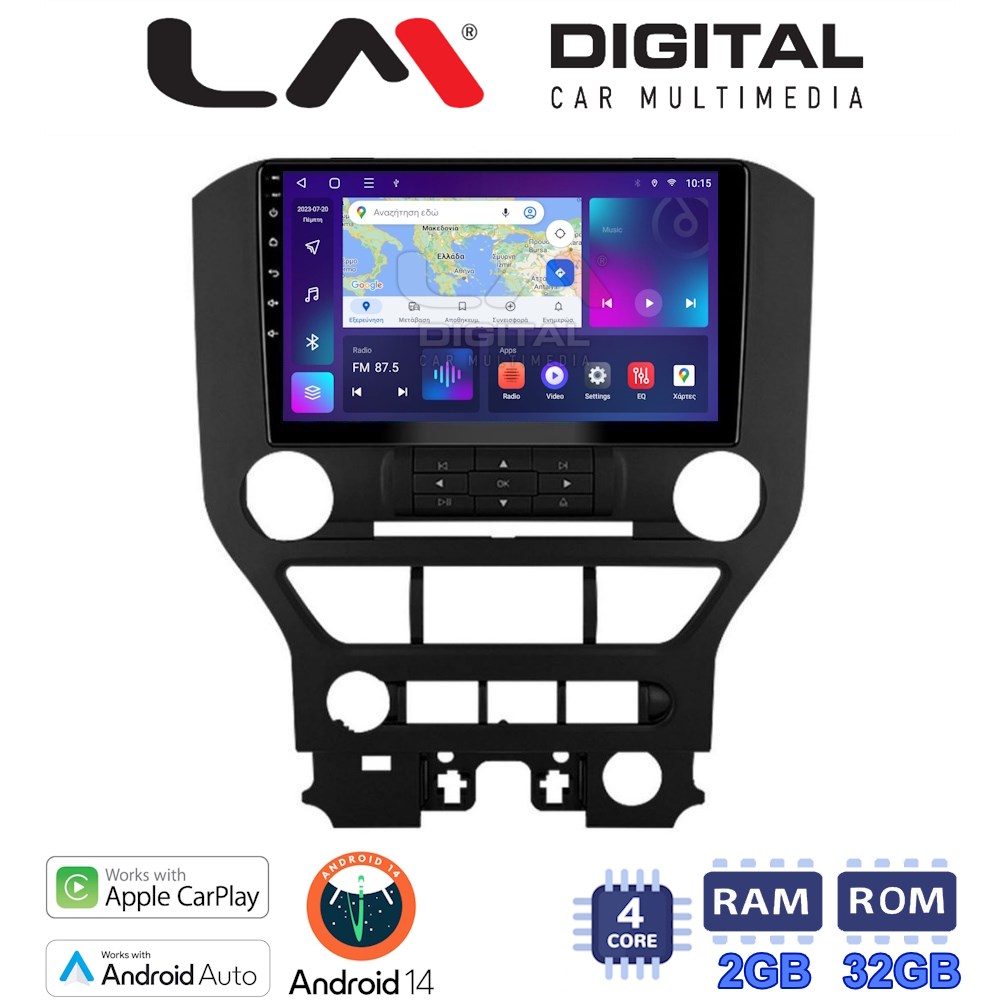 Οθόνη Multimedia LM Digital ZN4240 GPS Με Apple CarPlay / Android Auto / BT / GPS / WiFi / GPRS Για FORD MUSTANG -2015