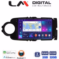 Οθόνη Multimedia LM Digital ZN4254B GPS Με Apple CarPlay / Android Auto / BT / GPS / WiFi / GPRS Για TOYOTA YARIS 2012 - 2015
