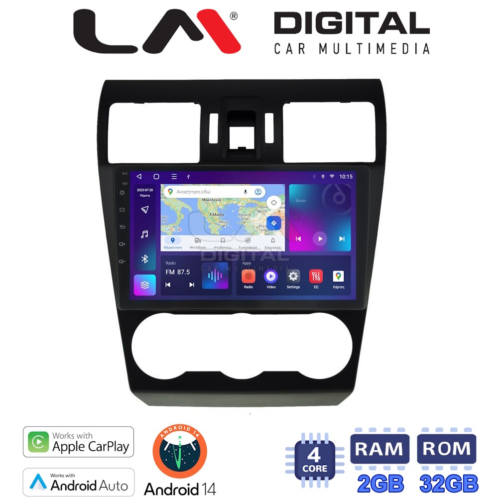 Οθόνη Multimedia LM Digital ZN4262 GPS Με Apple CarPlay / Android Auto / BT / GPS / WiFi / GPRS Για SUBARU IMPREZA / FORESTER 2013+