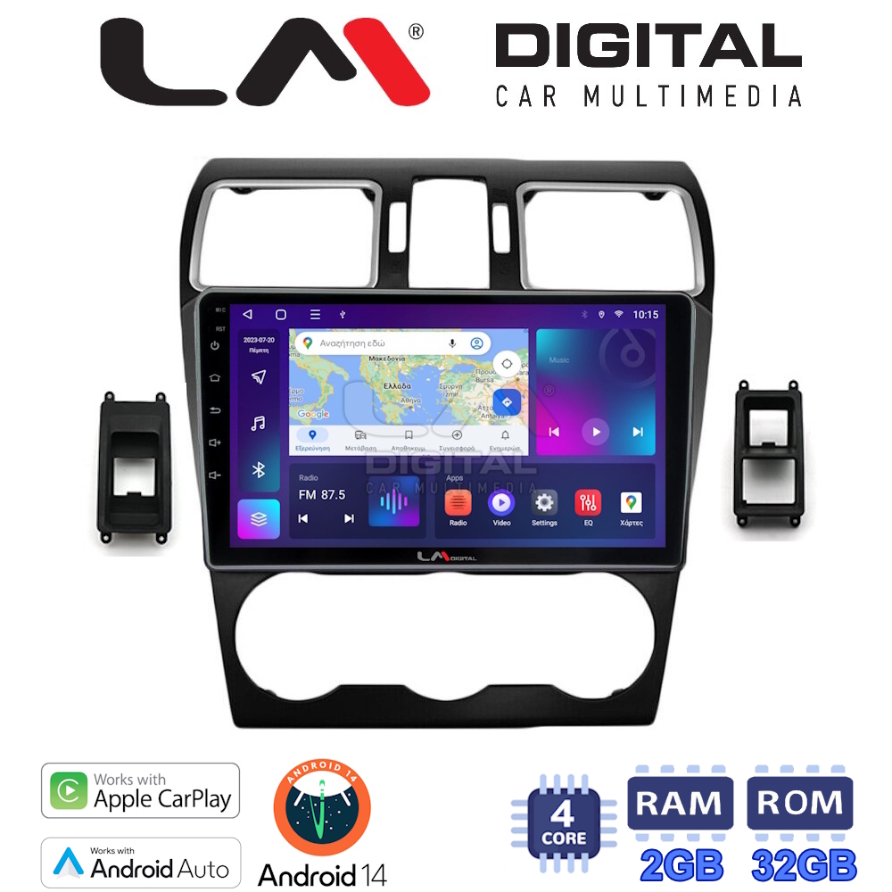 Οθόνη Multimedia LM Digital ZN4262B GPS Με Apple CarPlay / Android Auto / BT / GPS / WiFi / GPRS Για SUBARU IMPREZA / FORESTER 2013+