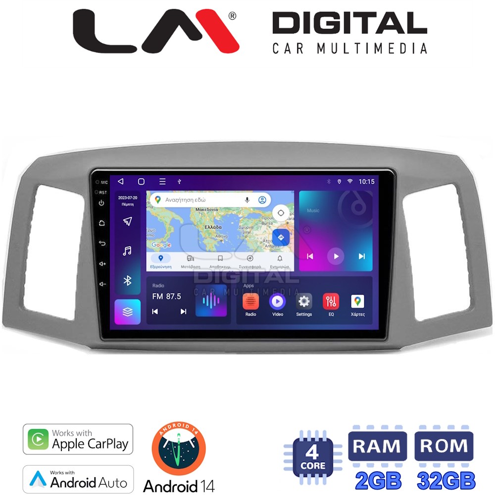 Οθόνη Multimedia LM Digital ZN4307 GPS Με Apple CarPlay / Android Auto / BT / GPS / WiFi / GPRS Για JEEP GRAND CHEROKEE 2004 - 2011