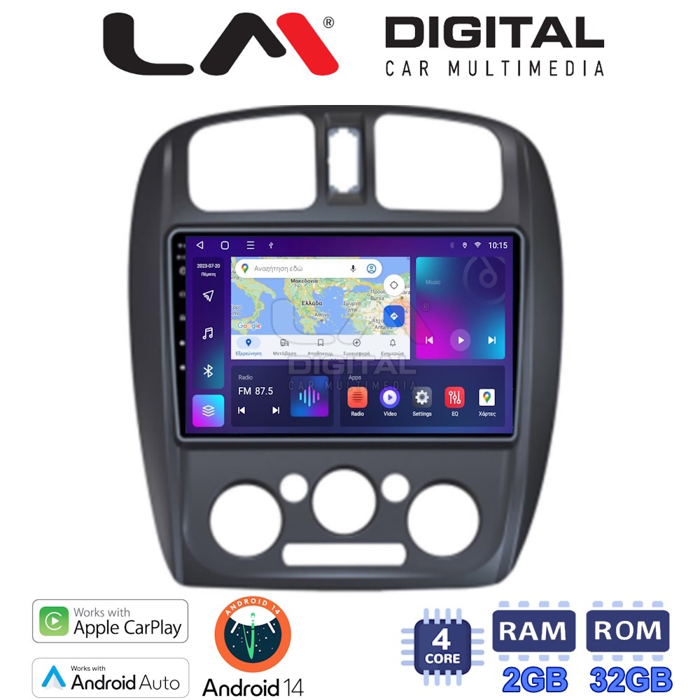 Οθόνη Multimedia LM Digital ZN4325 GPS Με Apple CarPlay / Android Auto / BT / GPS / WiFi / GPRS Για MAZDA 323 1999 - 2004