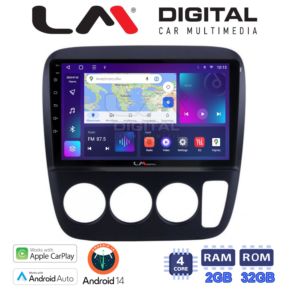 Οθόνη Multimedia LM Digital ZN4376A GPS Με Apple CarPlay / Android Auto / BT / GPS / WiFi / GPRS Για HONDA CR-V 1996 - 2006