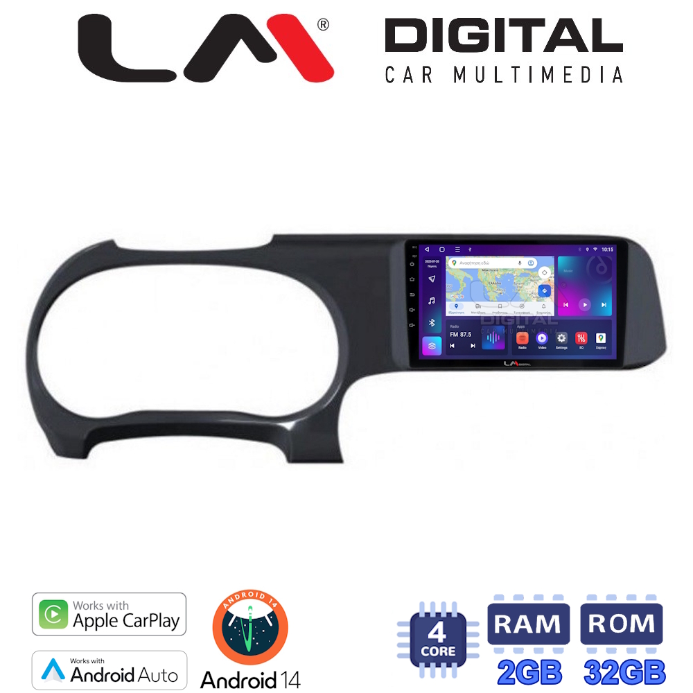Οθόνη Multimedia LM Digital ZN4388 GPS Με Apple CarPlay / Android Auto / BT / GPS / WiFi / GPRS Για HYUNDAI i10 2020+