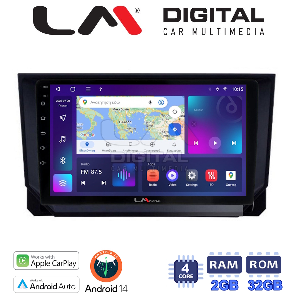 Οθόνη Multimedia LM Digital ZN4391 GPS Με Apple CarPlay / Android Auto / BT / GPS / WiFi / GPRS Για MAZDA CX9 2006 - 2013