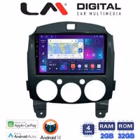 Οθόνη Multimedia LM Digital ZN4430 GPS Με Apple CarPlay / Android Auto / BT / GPS / WiFi / GPRS Για MAZDA 2 2007 - 2014