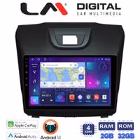 Οθόνη Multimedia LM Digital ZN4435 GPS Με Apple CarPlay / Android Auto / BT / GPS / WiFi / GPRS Για ISUZU D-MAX 2012+