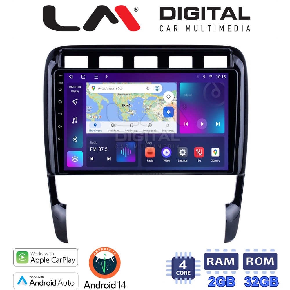 Οθόνη Multimedia LM Digital ZN4443 GPS Με Apple CarPlay / Android Auto / BT / GPS / WiFi / GPRS Για PORSCHE CAYENNE 2002 - 2011