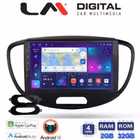 Οθόνη Multimedia LM Digital ZN4455 GPS Με Apple CarPlay / Android Auto / BT / GPS / WiFi / GPRS Για HYUNDAI i10 2008 - 2013