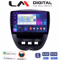 Οθόνη Multimedia LM Digital ZN4560 GPS Με Apple CarPlay / Android Auto / BT / GPS / WiFi / GPRS Για TOYOTA AYGO / CITROEN C1 / PEUGEOT 107 2005 - 2014
