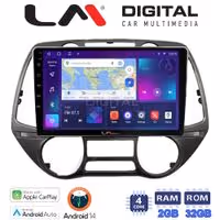 Οθόνη Multimedia LM Digital ZN4837 GPS Με Apple CarPlay / Android Auto / BT / GPS / WiFi / GPRS Για HYUNDAI i20 2008 - 2014